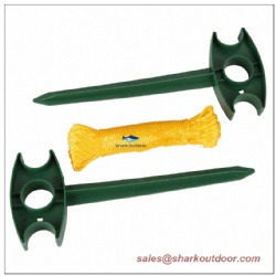 Plastic Tent Peg with plastic rope set