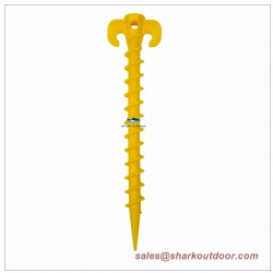 Plastic Screw Tent Peg 20cm